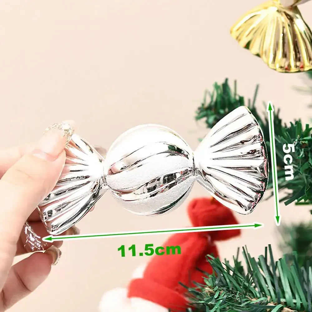 Lightweight Christmas Candy Ornaments - Colorful Glitter Decorations for Xmas Tree & Party Decor