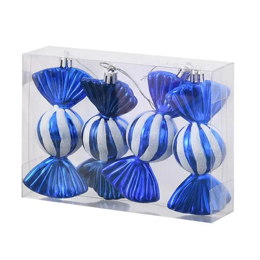 Lightweight Christmas Candy Ornaments - Colorful Glitter Decorations for Xmas Tree & Party Decor