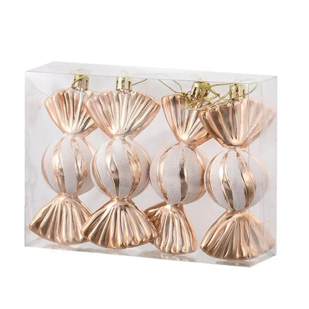 Lightweight Christmas Candy Ornaments - Colorful Glitter Decorations for Xmas Tree & Party Decor