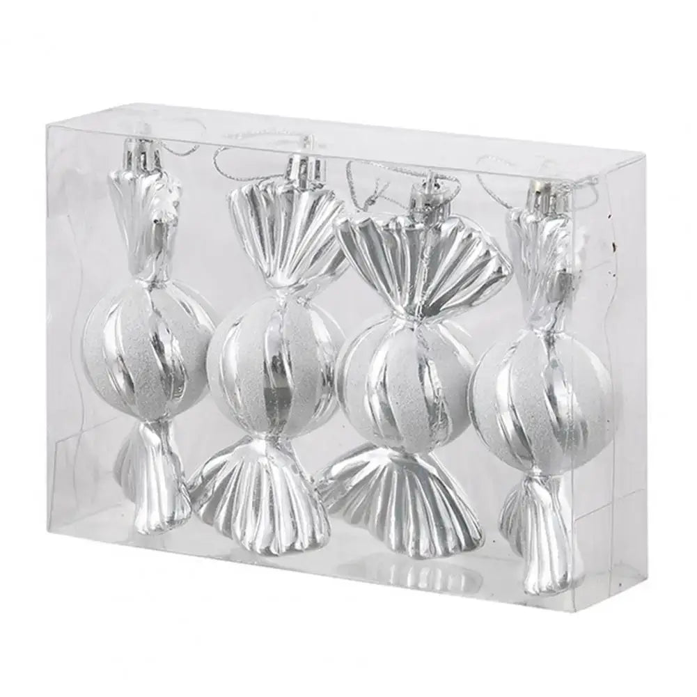 Lightweight Christmas Candy Ornaments - Colorful Glitter Decorations for Xmas Tree & Party Decor