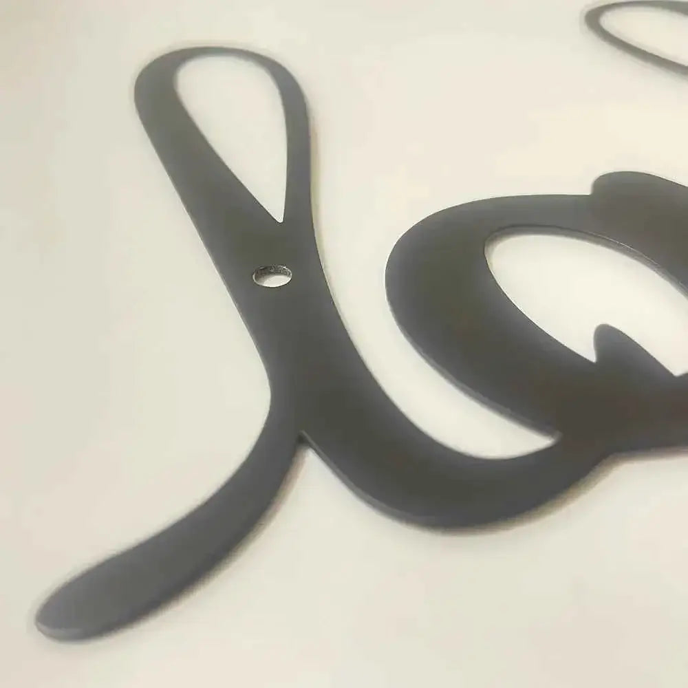 LOVE YOU Metal Wall Art Decorative Ornaments Minimalist Home Kitchen Bar Office Hanging Signs Decor Room Aesthetic