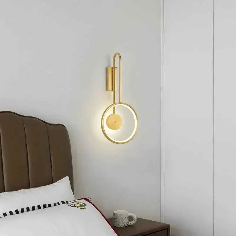 Luxury Copper Wall Lamp - Artistic LED Light for Living Room, Bedroom & Dining Room