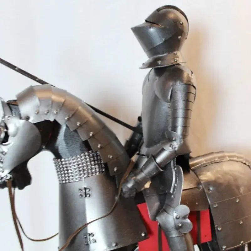 Medieval Knight Armor Figurine - Vintage European Home Decor Ornament