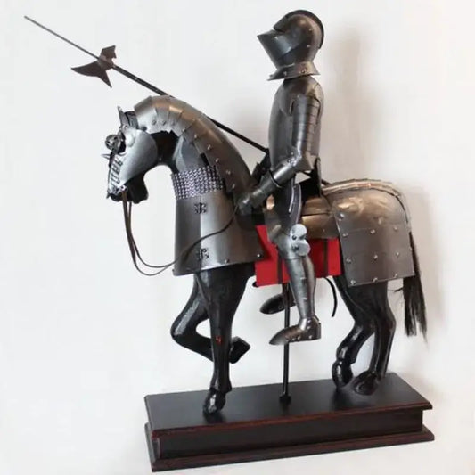 Medieval Knight Armor Figurine - Vintage European Home Decor Ornament