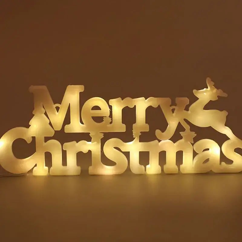 Merry Christmas LED Letter Light String - Fairy Garland Home Decoration for Xmas & New Year 2026
