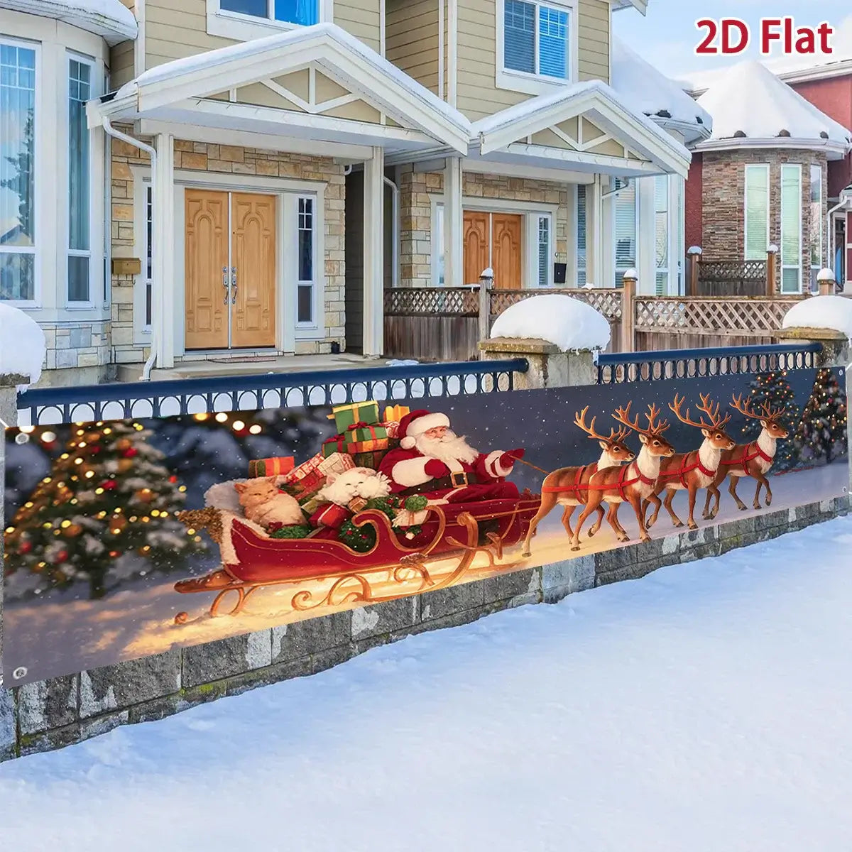 Merry Christmas Outdoor Banner - Home Decoration for Xmas 2025 & New Year 2026 Celebrations