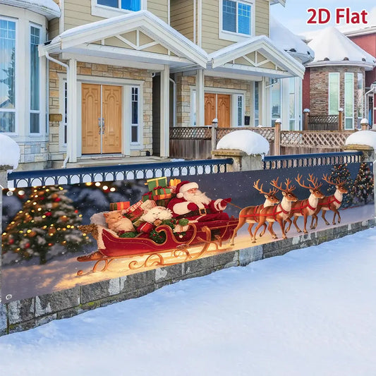 Merry Christmas Outdoor Banner - Home Decoration for Xmas 2025 & New Year 2026 Celebrations