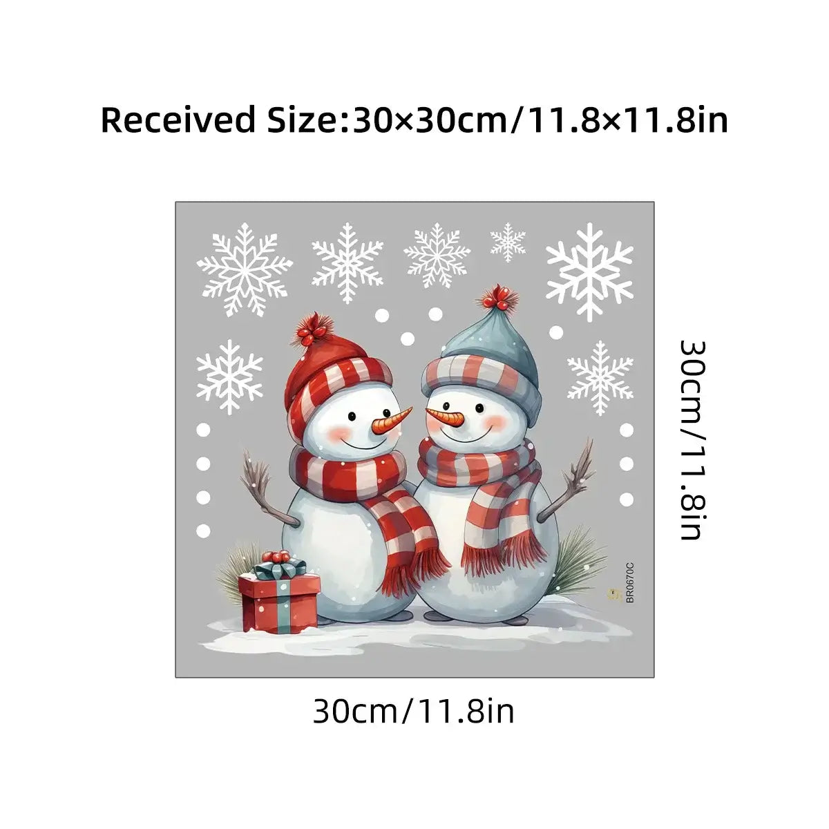 New Year 2026 Window Stickers - Cartoon Snowman & Snowflakes Self-Adhesive Christmas Decals