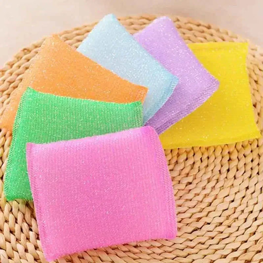 Non-Stick Kitchen Scouring Pads - Oil-Resistant Cleaning Sponge Set (4 Pcs)