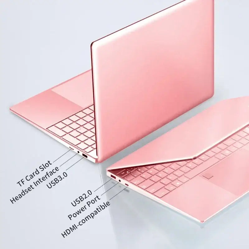 Pink 15.6" Laptop - Windows 10 Intel Celeron N5095 16GB RAM 1TB SSD