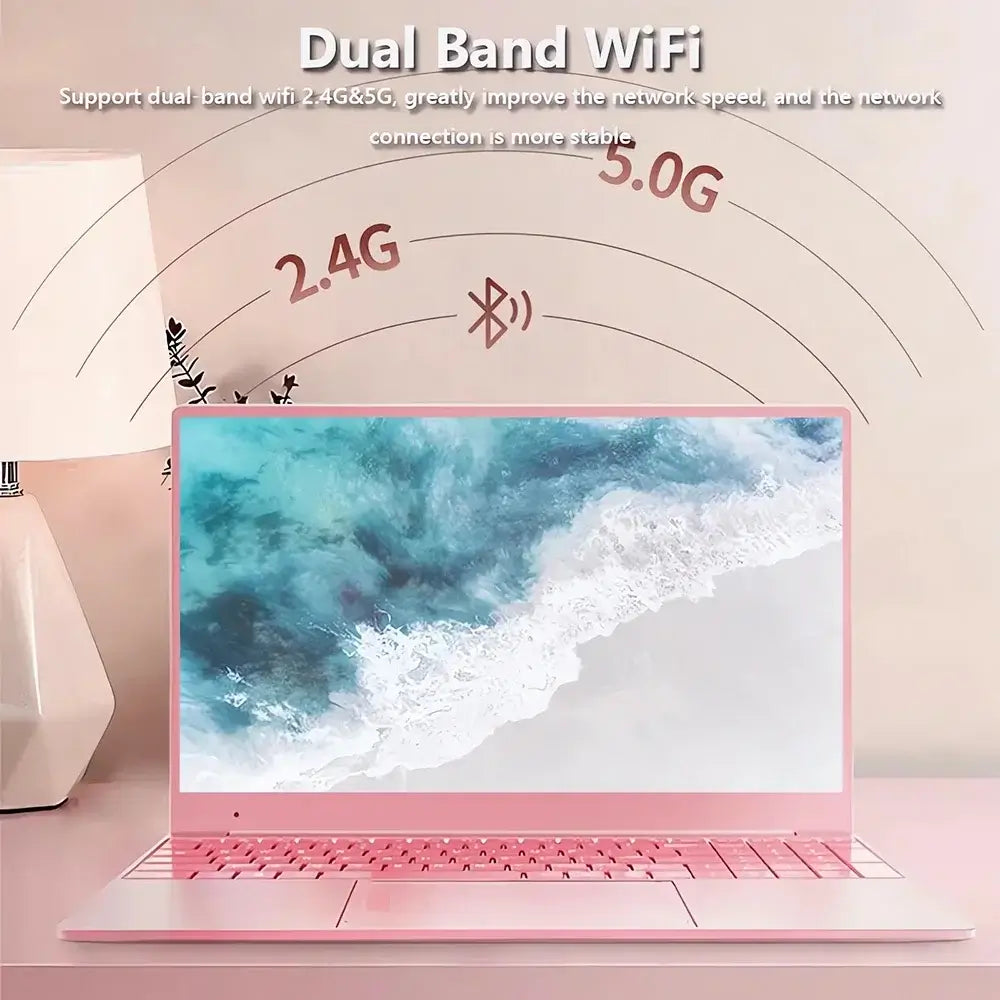 Pink 15.6" Laptop - Windows 10 Intel Celeron N5095 16GB RAM 1TB SSD