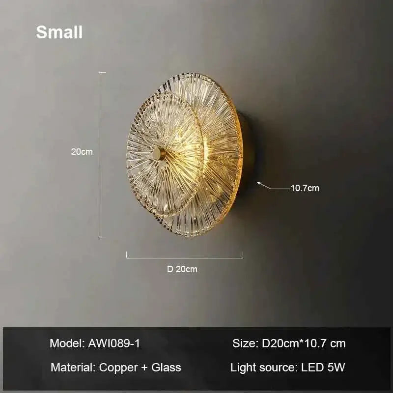 Post-Modern Glass Wall Lamp - Luxury LED Sconce for Bedroom & Living Room