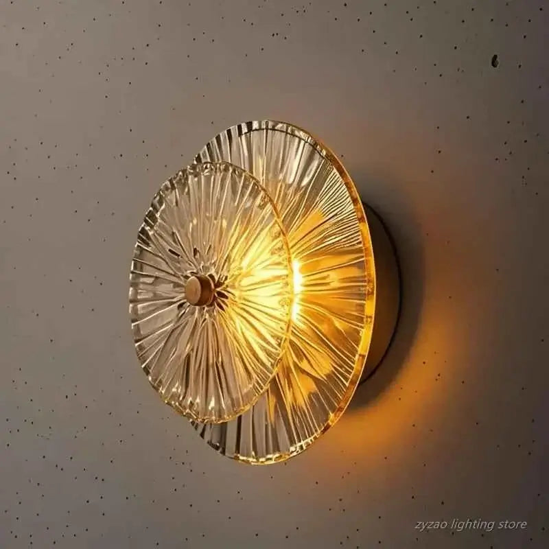 Post-Modern Glass Wall Lamp - Luxury LED Sconce for Bedroom & Living Room