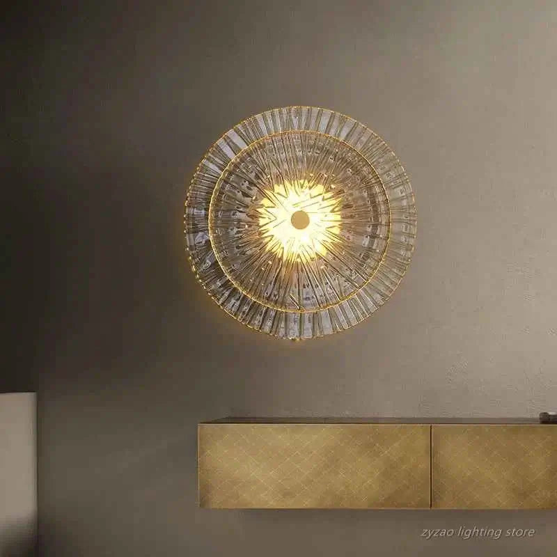 Post-Modern Glass Wall Lamp - Luxury LED Sconce for Bedroom & Living Room