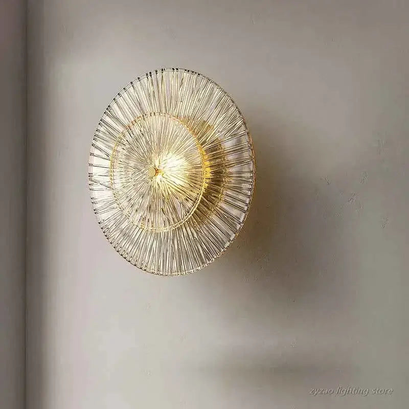 Post-Modern Glass Wall Lamp - Luxury LED Sconce for Bedroom & Living Room