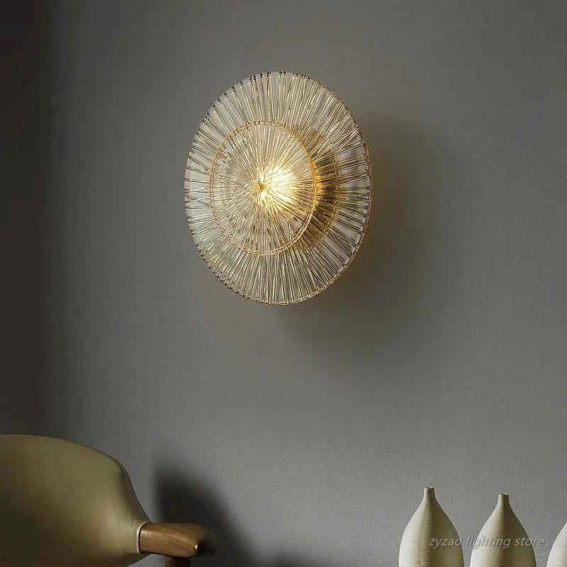 Post-Modern Glass Wall Lamp - Luxury LED Sconce for Bedroom & Living Room
