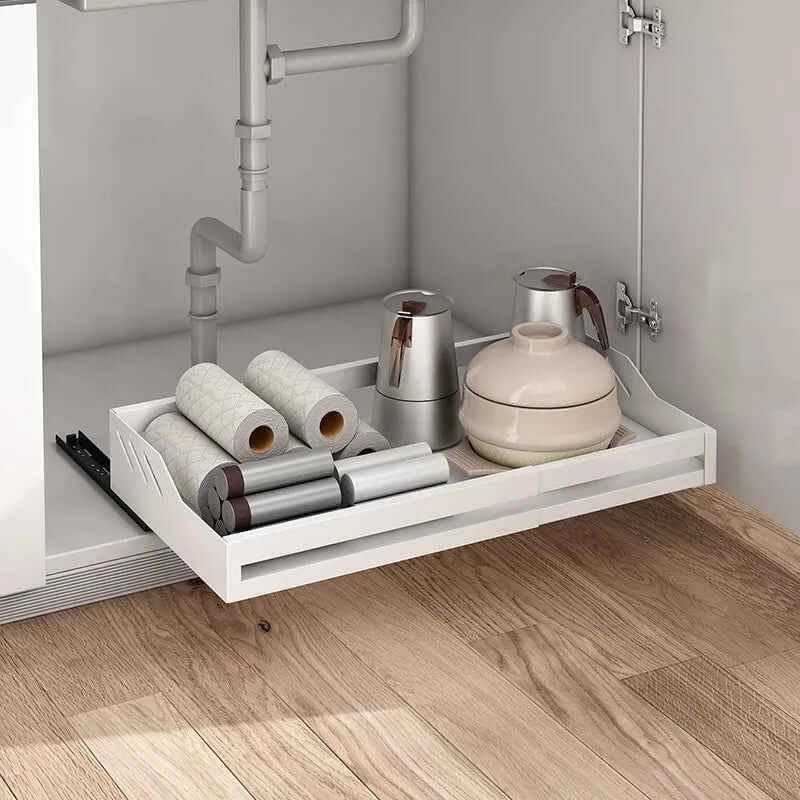 Pull-Out Kitchen Cabinet Organizer - Sliding Drawer Storage Basket
