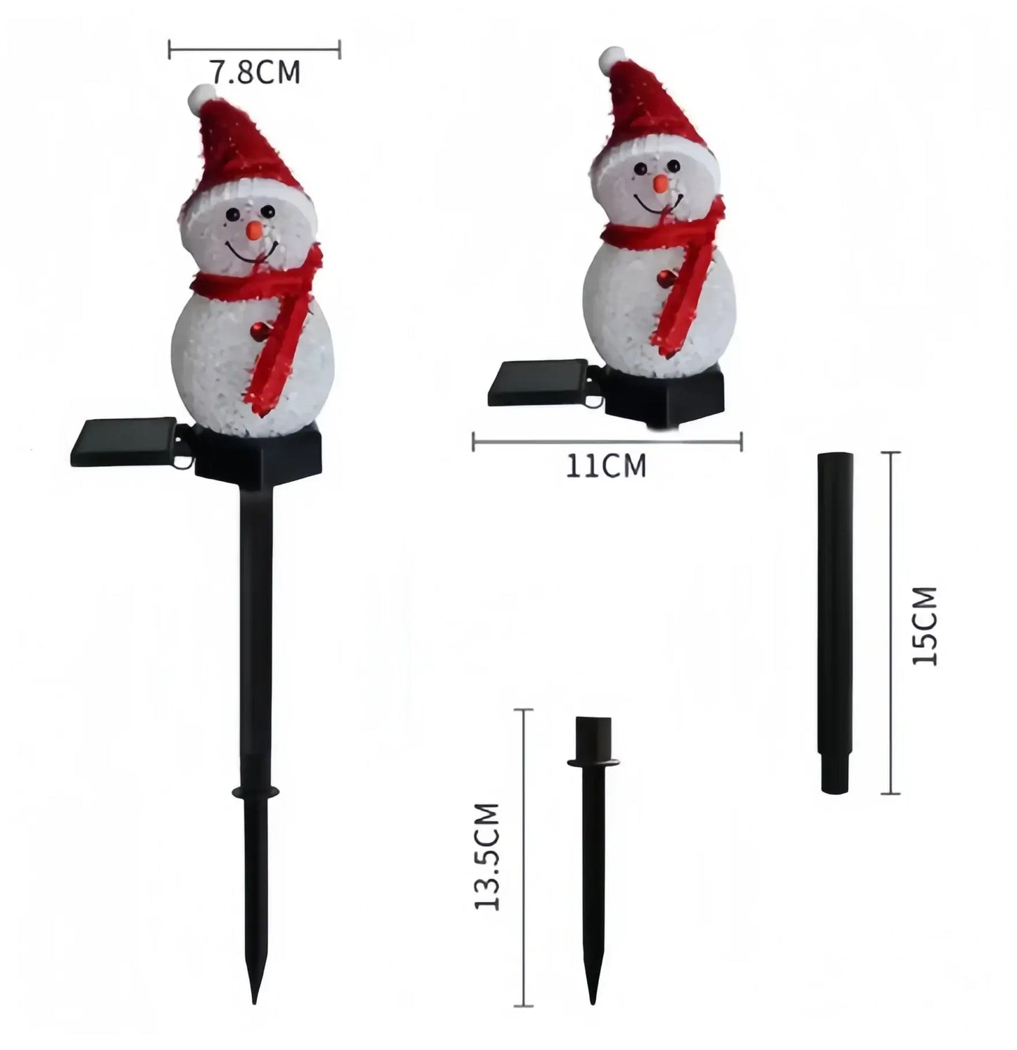Solar Snowman Christmas Lights - Outdoor Lawn Decorations for Corridor, Terrace & Holiday Displays