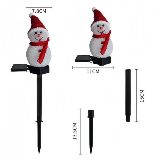 Solar Snowman Christmas Lights - Outdoor Lawn Decorations for Corridor, Terrace & Holiday Displays