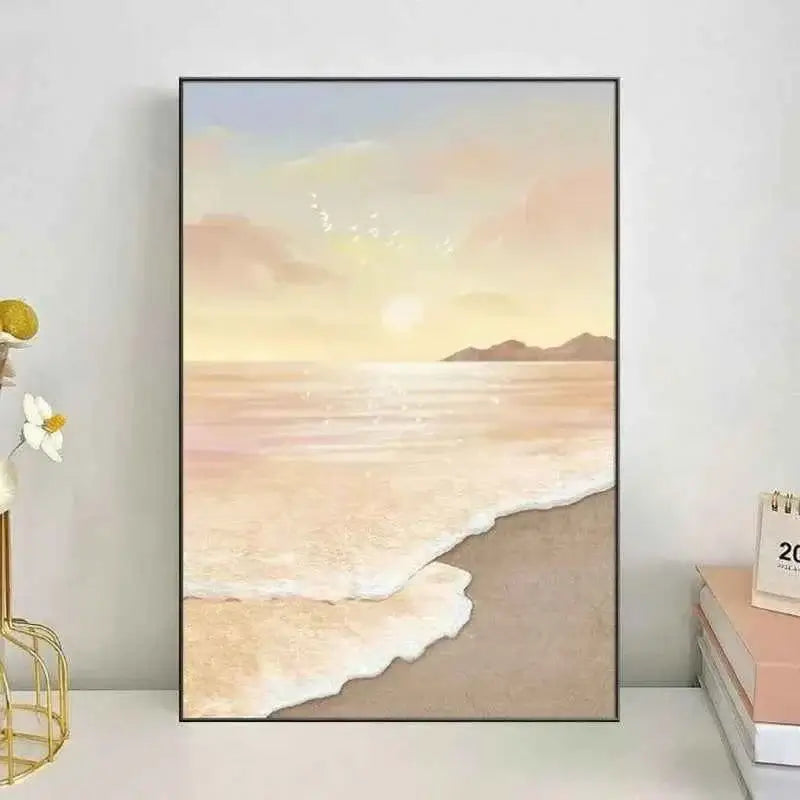 Spray Painting Living Room Wall Accents Frame Mural Nordic Simple Creative Bedroom Wall Art Beautiful Modern Home Decoration