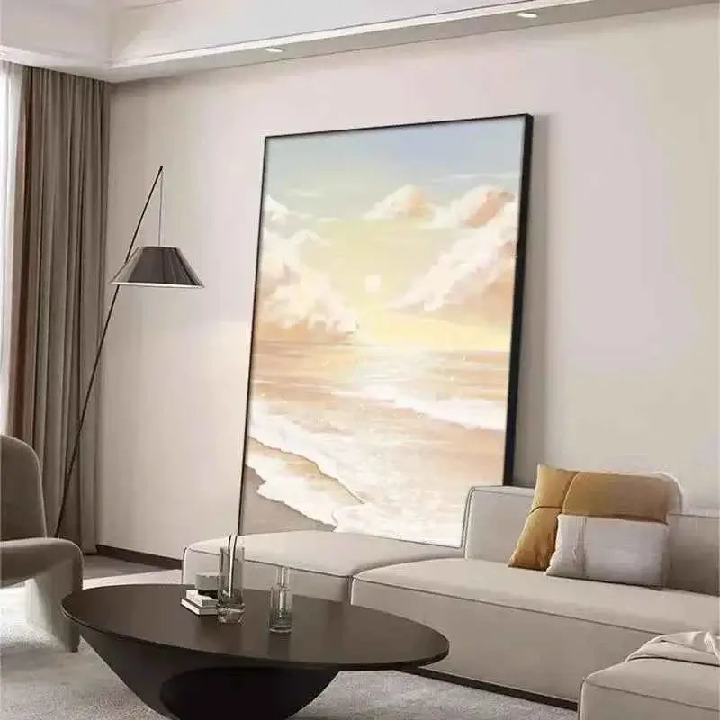 Spray Painting Living Room Wall Accents Frame Mural Nordic Simple Creative Bedroom Wall Art Beautiful Modern Home Decoration