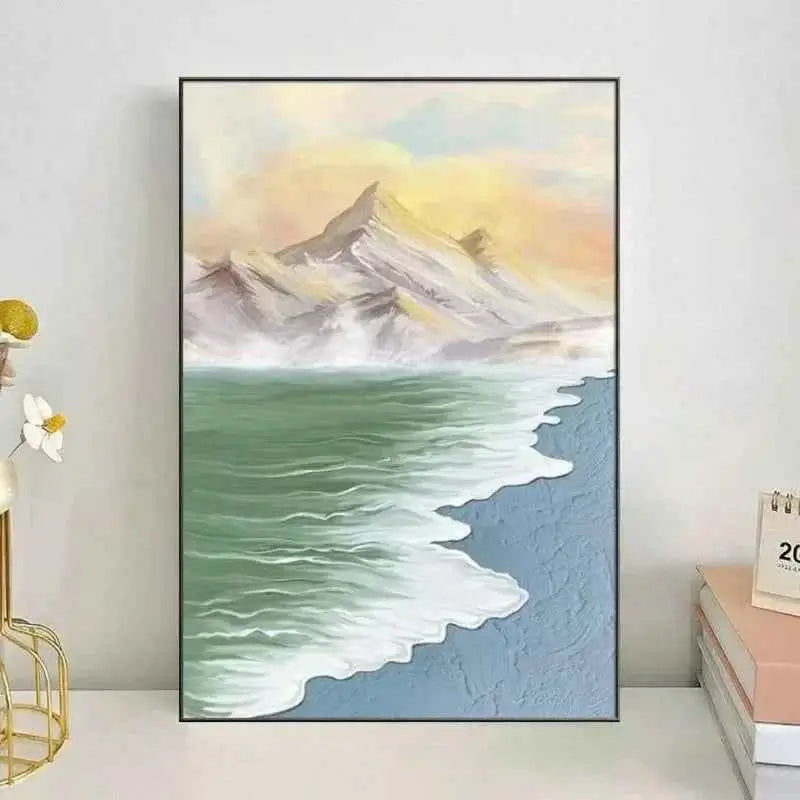 Spray Painting Living Room Wall Accents Frame Mural Nordic Simple Creative Bedroom Wall Art Beautiful Modern Home Decoration