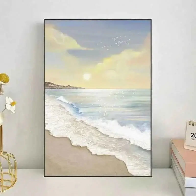 Spray Painting Living Room Wall Accents Frame Mural Nordic Simple Creative Bedroom Wall Art Beautiful Modern Home Decoration